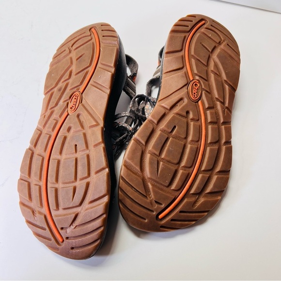 CHACO ZX/2 GRAY ORANGE TOE SPORTS SANDALS SIZE 9 EUC - Picture 6 of 11